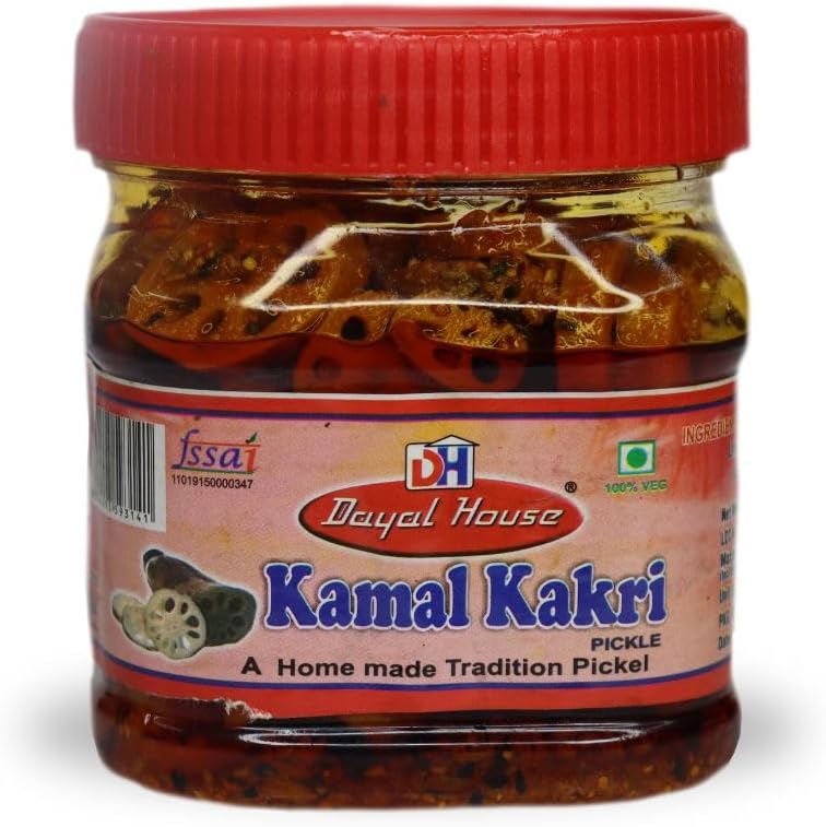 Dayal House Kamal Kakri pickle-400Gm Kamal Kakdi Ka Achar|Lotus Root Pickle | Natural Homemade Achaar | Healthy Lotus Stem-Root Pickle | Kashmiri Kamal Kakri | Pack of 1