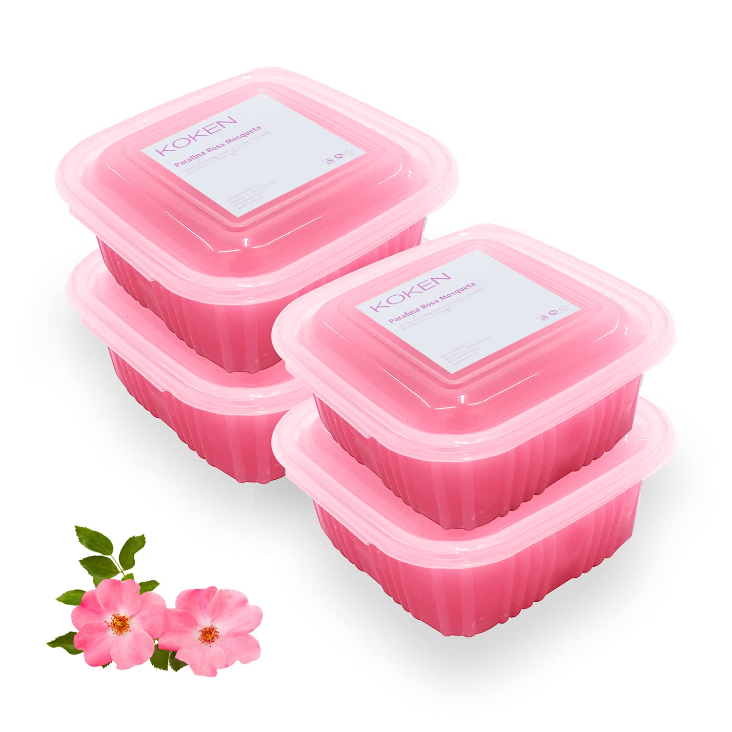 KOKEN - Parafina de ROSA MOSQUETA 2000 ml - 1400 gr. Parafina para tratamiento hidratante de manos y pies.