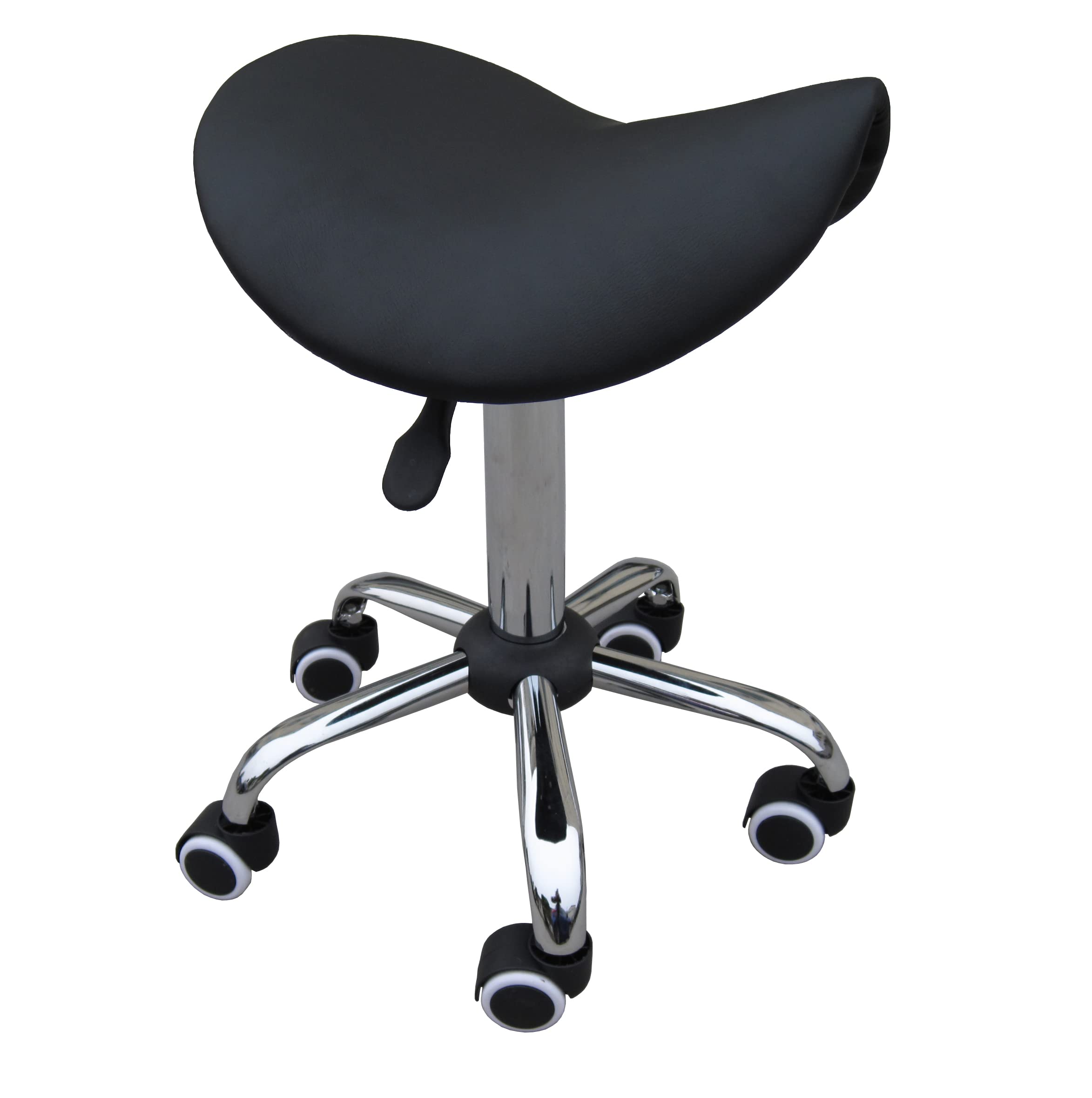 Zen Taburete con Ruedas Pro - Taburete Regulable Ergonómico para Relajación y Salud - Negro