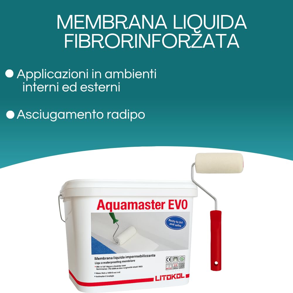 Paluplus Membrana Impermeabile Liquida, Secchio da 5 Kg, Riparazione Perdite Interni ed Esterni, Asciugatura Rapida, Basse Emissioni VOC, Applicazione Multi-Superficie -005F