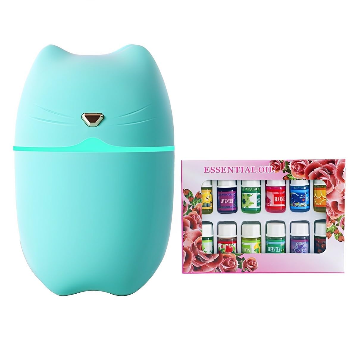 See full amazon price history chart for TAYLORED HOME 3-in-1 USB Powered Cute Cat Styled Small Cool Mist Air Humidifier Ultrasonic Aroma Diffuser & Set of 12 Water-Soluble Plant Essential Oils Colorful Night Light with 2 Modes (A6 Green) TAYLORED HOME 3-in-1 USB Powered Cute Cat Styled Small Cool Mist Air Humidifier Ultrasonic Aroma Diffuser & Set of 12 Water-Soluble Plant Essential Oils Colorful Night Light with 2 Modes (A6 Green) (B0CG77HHXB) Amazon Price History, Amazon Price Tracker