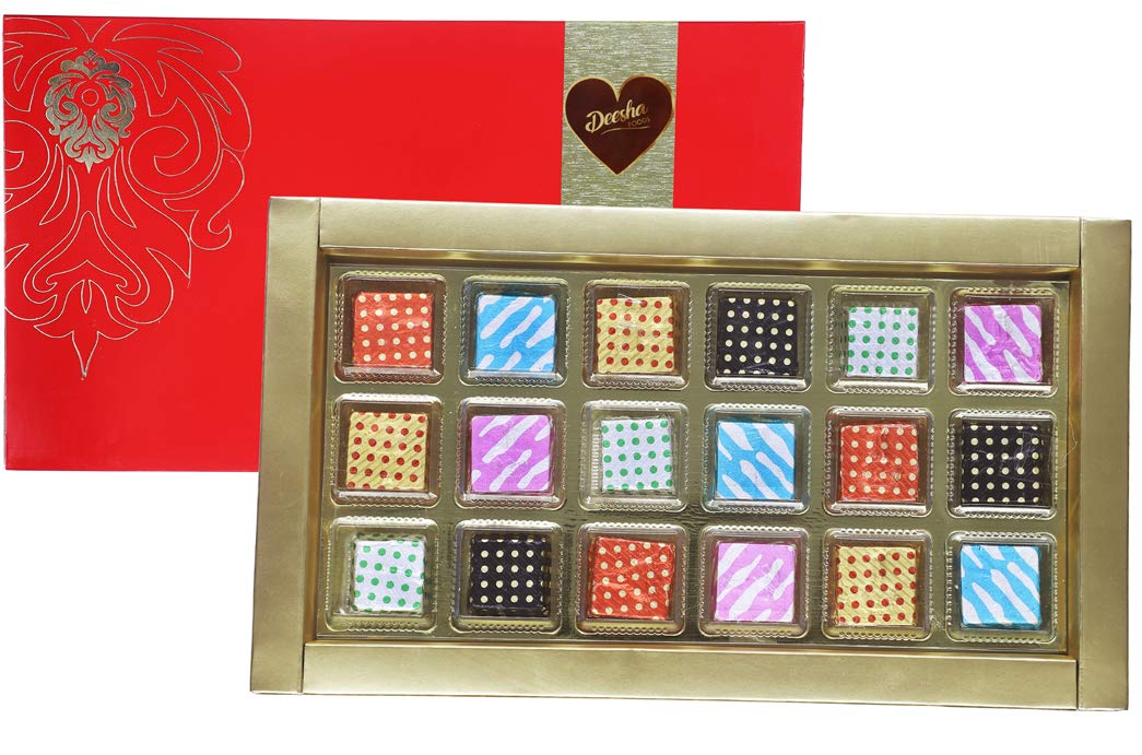DEESHA Foods Milk Chocolates Gift Pack of 18 Chocolates