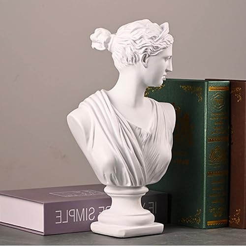 Miniatura 3 de VERSATILE KAS Busto de Diana Versalles de 12 pulgadas de alto, estatuas griegas romanas para decoración del hogar, estatua de David, estatua de
