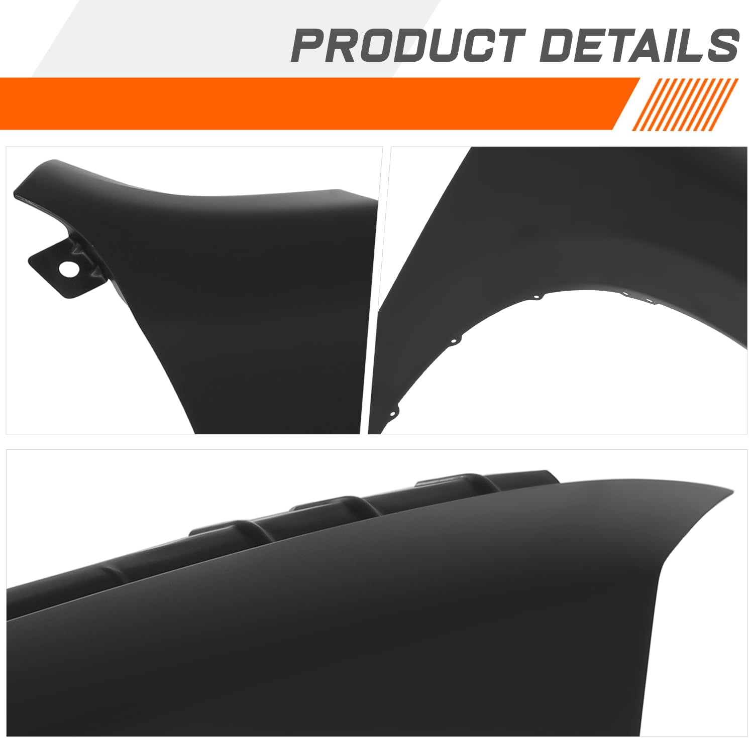 PM PERFORMOTOR Factory Style Front Right Passenger Side Fender Compatible with 2009-2024 Dodge Ram 1500 2500 3500 Ram 1500 2500 3500 4500 5500, CH1241269C, Primered Black