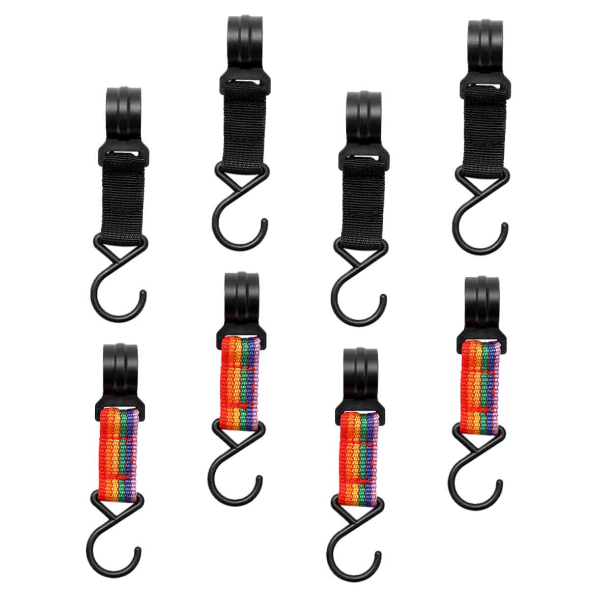 PRETYZOOM 8pcs Outdoor Camping Hooks Metal Hooks for Tent Pot Towel Cup and Tableware Storage