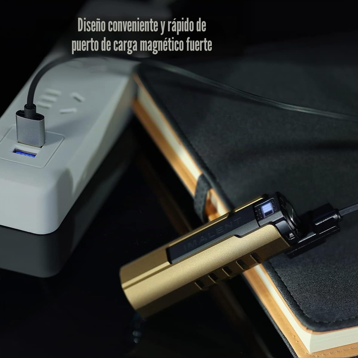IMALENT LD70 Linternas Led Alta Potencia, 4,000 Lúmenes Linterna Portátil Recargable, Mini Linterna de Alto Rendimiento, con 5 Modos, IPX-8 Impermeable para Bicicleta, Camping,EDC Ultra Brillante(Oro)