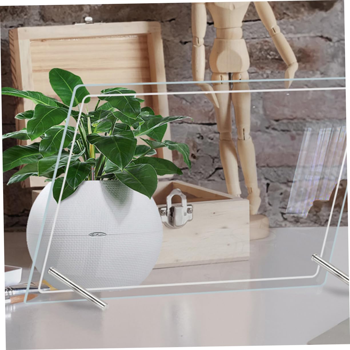 jojofuny 2 Stück Tisch Whiteboard aus Acryl Abwischbare und Polierte Memotafel Verschleißfest für Schreibtischplanung und Büroorganisation