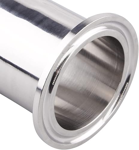 Miniatura 4 de Tubo de carrete sanitario con extremos de abrazadera, tubo redondo sin costura de acero inoxidable 304 de 2 pulgadas con brida de virola de 2.008 in