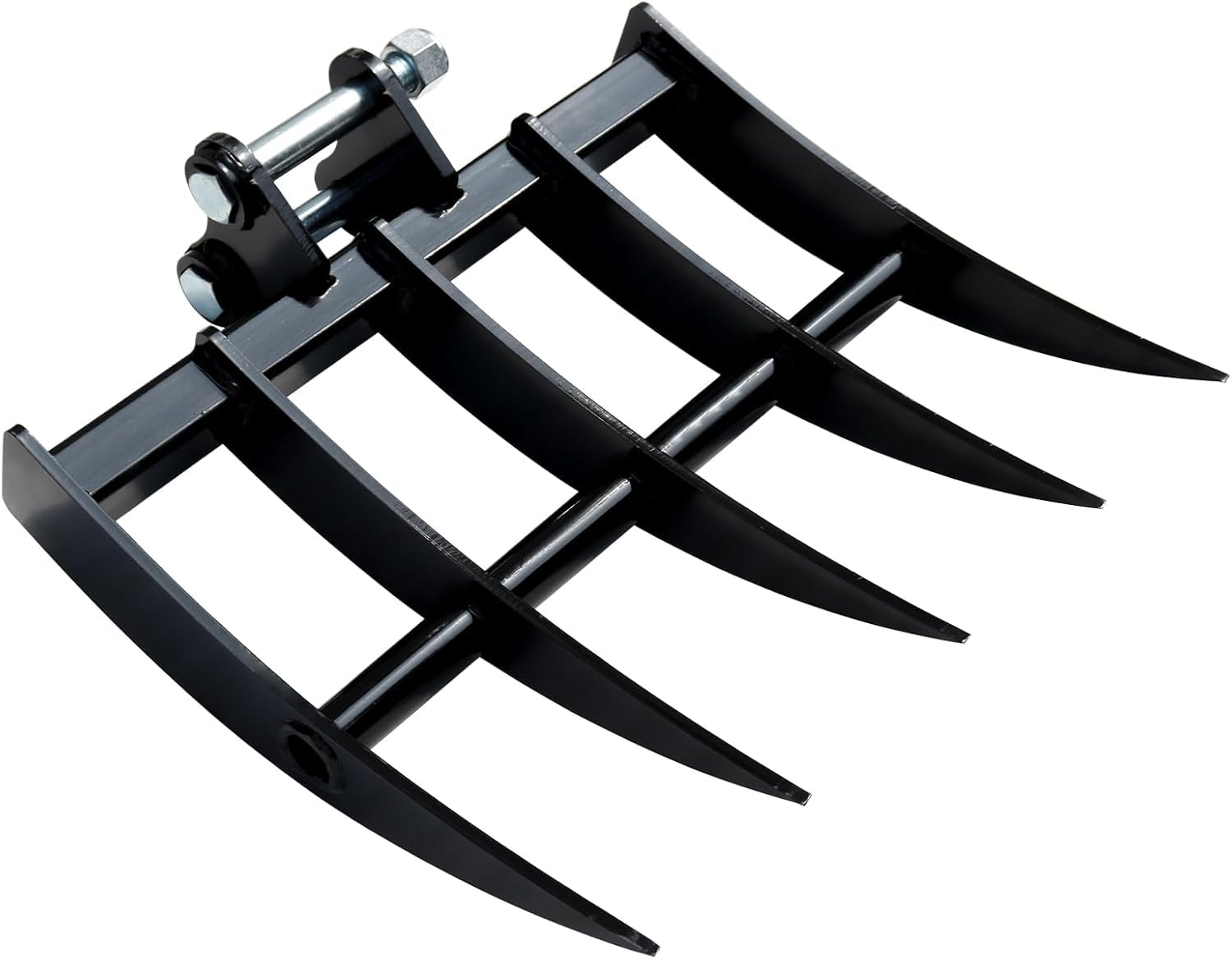 Breiter Minibagger Rechen – Passend für 800-1800 kg Minibagger, Minibagger Anbaugeräte & Zubehör mit 2 Bolzen (Bohrungsdurchmesser 25 mm, Spannweite 90 mm)