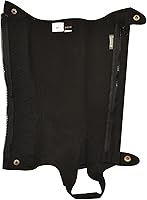 Vista 3 de Ovation Unisex Kids' Amara Ribbed Half Chaps - Durable Synthetic Leather Equestrian Riding Chaps w/Zipper & Snap Closures