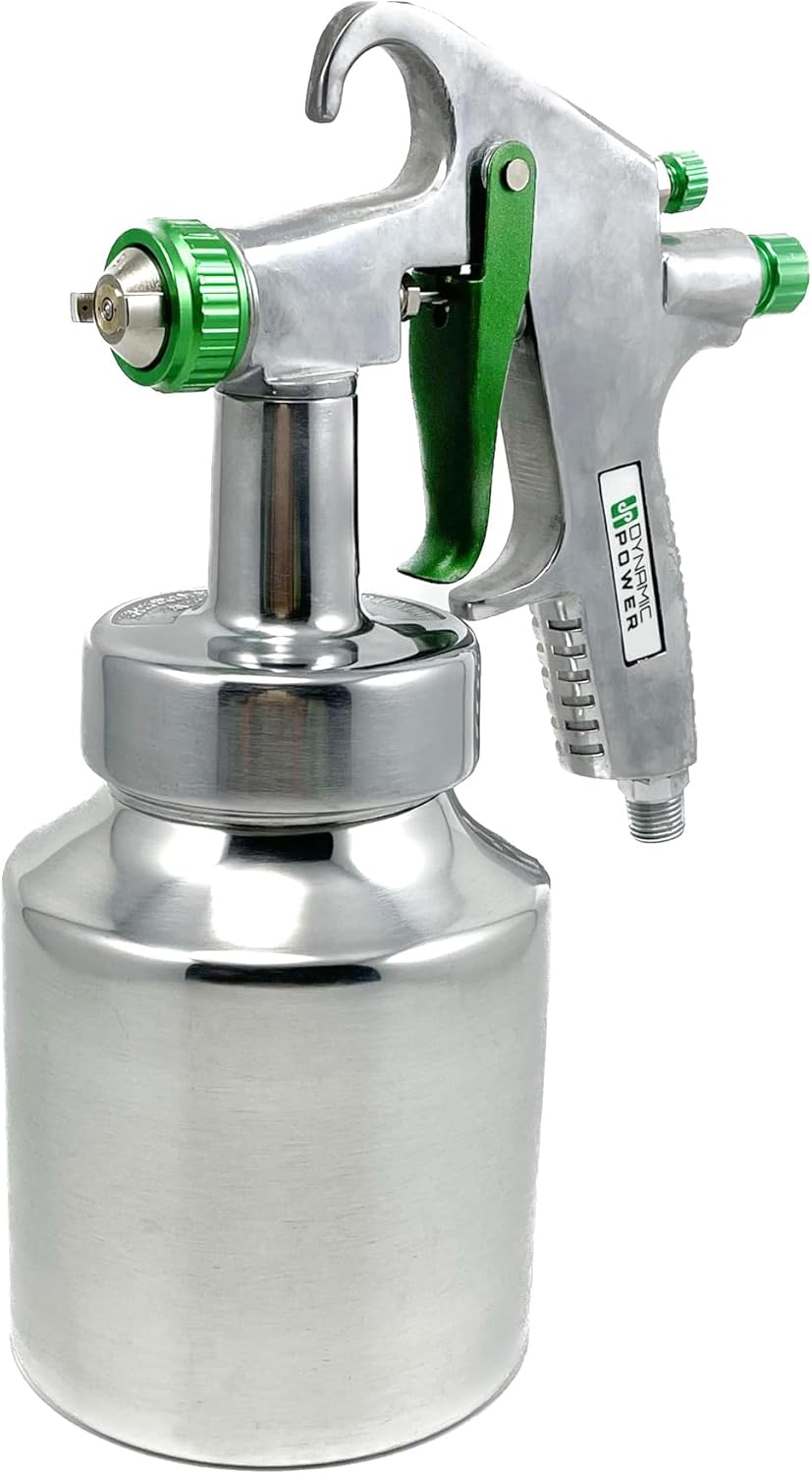 Stainless Steel Air Spray Gun with 1.8mm/2.2mm Nozzles – 1000CC Cup, 45 PSI, Perfect for Car Paint, Furniture, and Wall Spraying