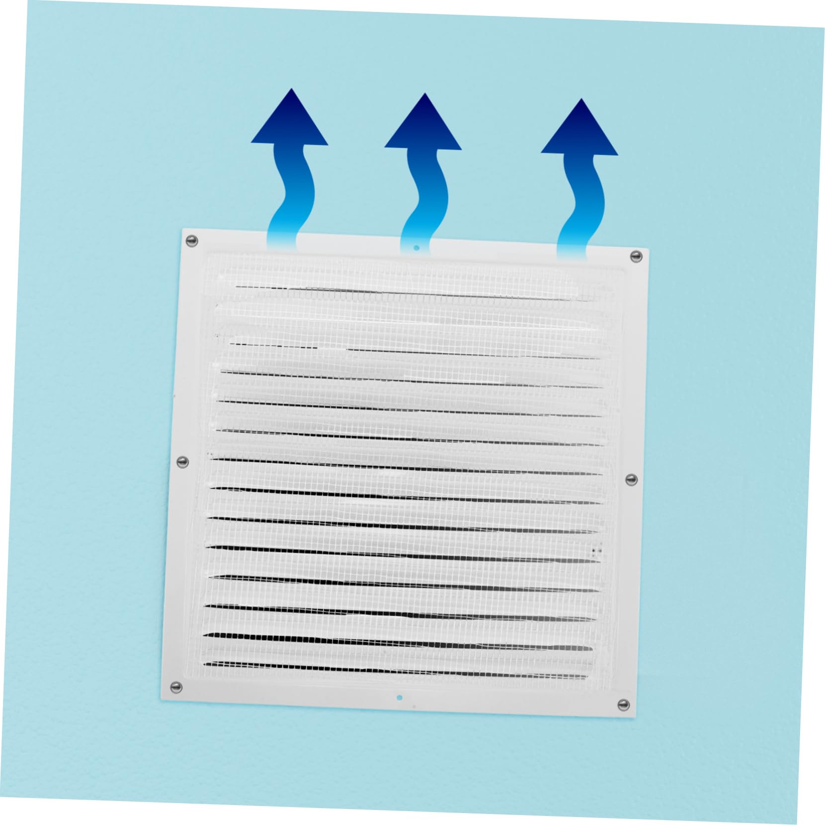 2pezzi Bocchetta Ventilazione Soffitto in Alluminio Scarico Per Condizionatore d Aria Copertura Per Prese d Aria Per Pareti Esterne Design Persiane Per Isolamento Termico e
