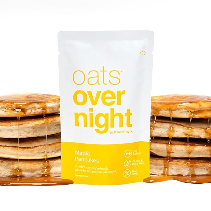 Oats Overnight Maple Pancakes y Chocolate Chip Cookie Dough - 16 Paquetes - Avena Vegana, 20g Proteína miniatura 8