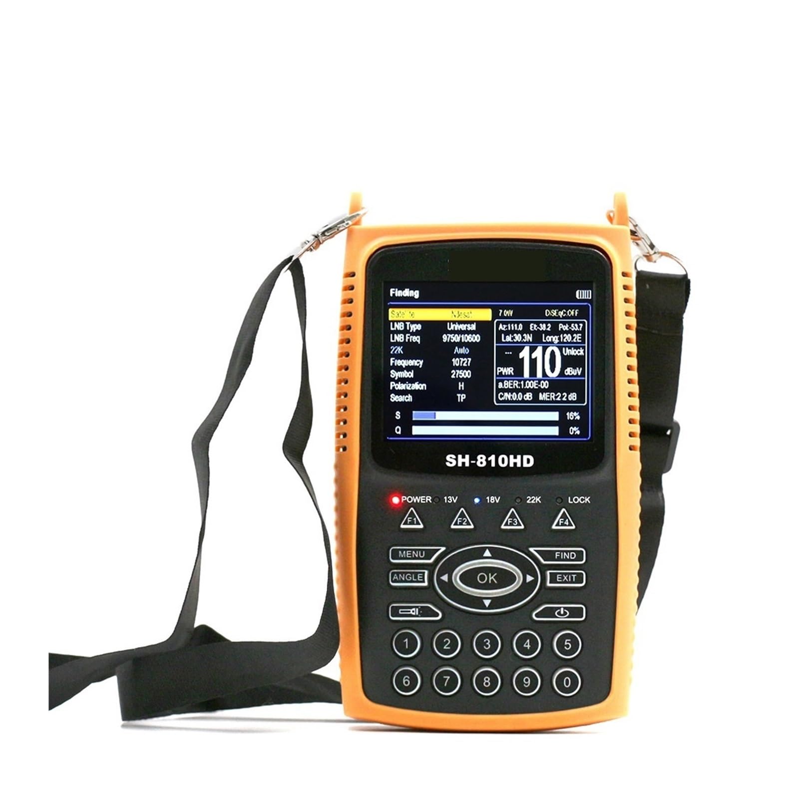 Buscador de satélites, Buscador de satélite Digital DVB-S2 DVB-S SH-810HD, medidor señal DVB-T2 DVB-T con Pantalla LCD HD 3,5 Pulgadas, Compatible CCTV 810HD(6K 2B Box)
