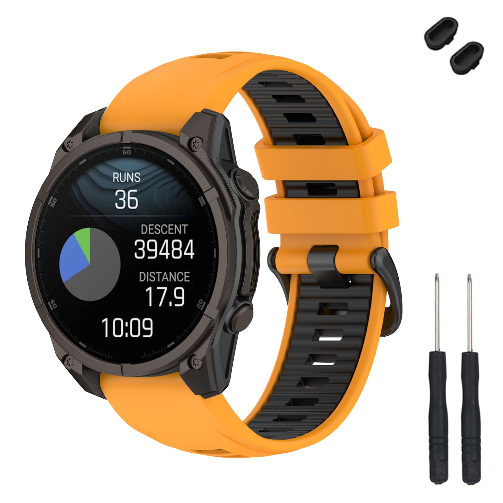 TopPerfekt 20mm Uhrenarmband Kompatibel mit Garmin Fenix 8 43mm, Weiches Silikon Ersatzarmband für Descent Mk3/Mk3i 43mm/Fenix 7S/6S/5S/Instinct 2S Smart Watch für Frauen Männer