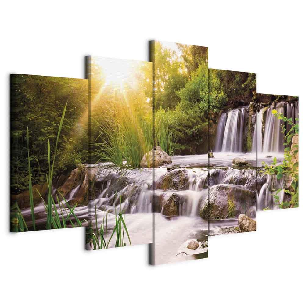 Cuadros B&D XXL - Quadro 200x100 cm 5 Pezzi - Stampa su Tela Strutturata XXL Grande - Quadri Moderni Componibili Camera da Letto Matrimoniale - Stampe da Parete Arte -