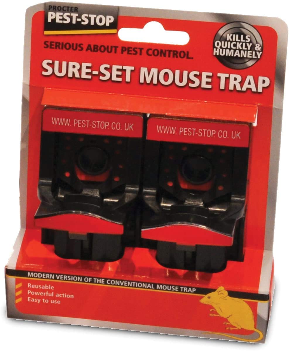 2 X Sure-Set Plastic Mouse Trap