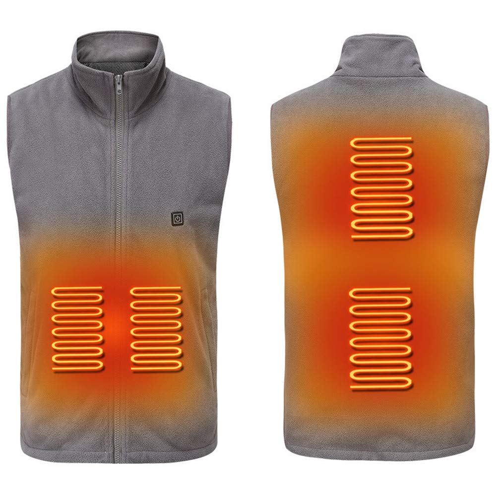 Buy Polar Fleece Heated Vest, USB Charging Heated Jacket Washable