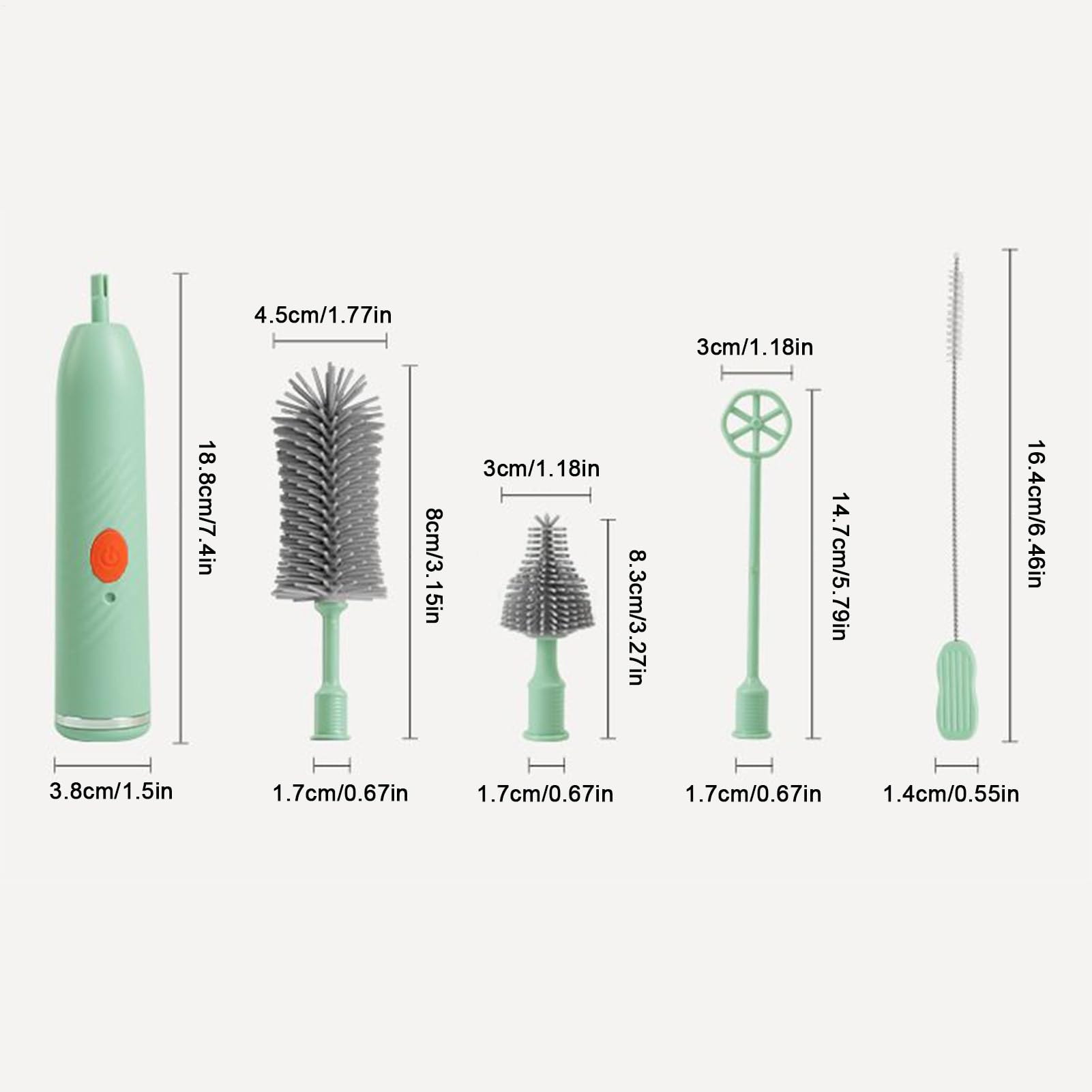 Spazzola Per La Pulizia Della Bottiglia Elettrica - Spazzola Elettrica Per Biberon | Pulizia Della Bottiglia Elettrica Ricaricabile Da 1200 MAh Pulire Della Bottiglia Elettrica E Pulitore In Silicone