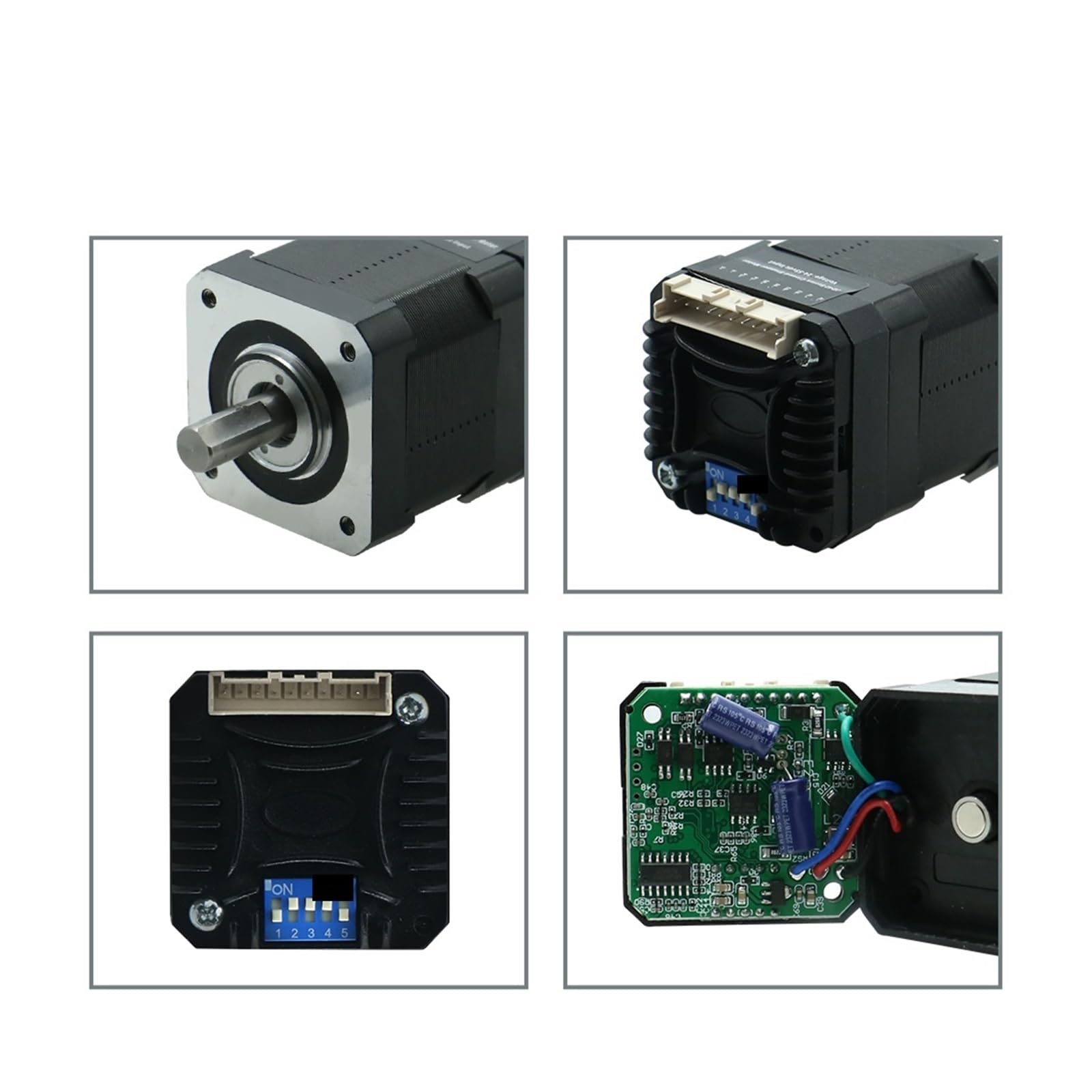 Driver motore passo-passo Nema17 42mm 0,45,6,8Nm 2A Motore ad anello chiuso con servoazionamento ibrido integrato e driver encoder(42-40mm 0.45Nm)