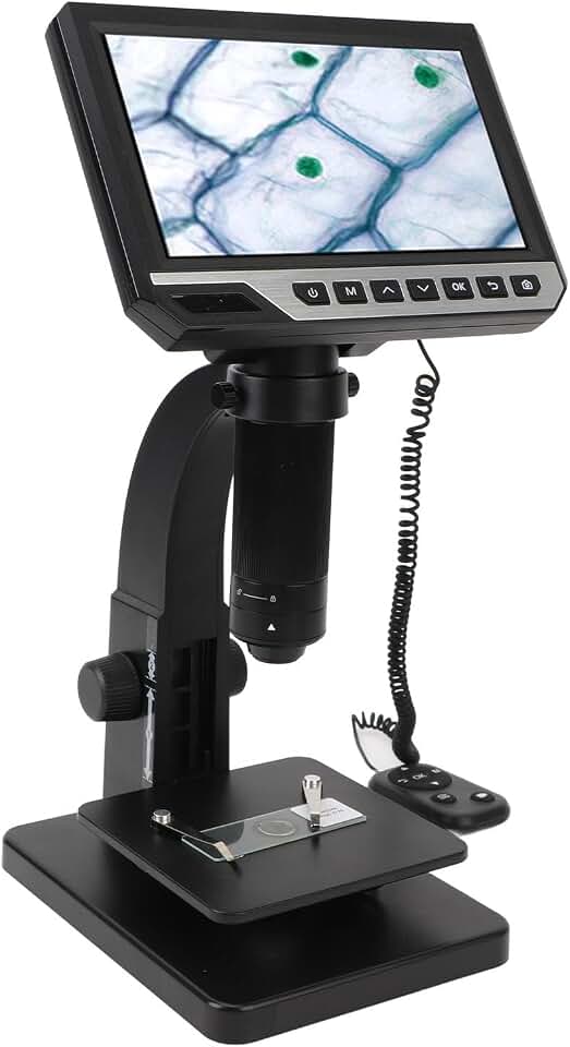 Microscópio Biológico Digital Display Lcd Moeda Microscópio 2000x Lente Dupla para Laboratório Com Tela de 7 Polegada