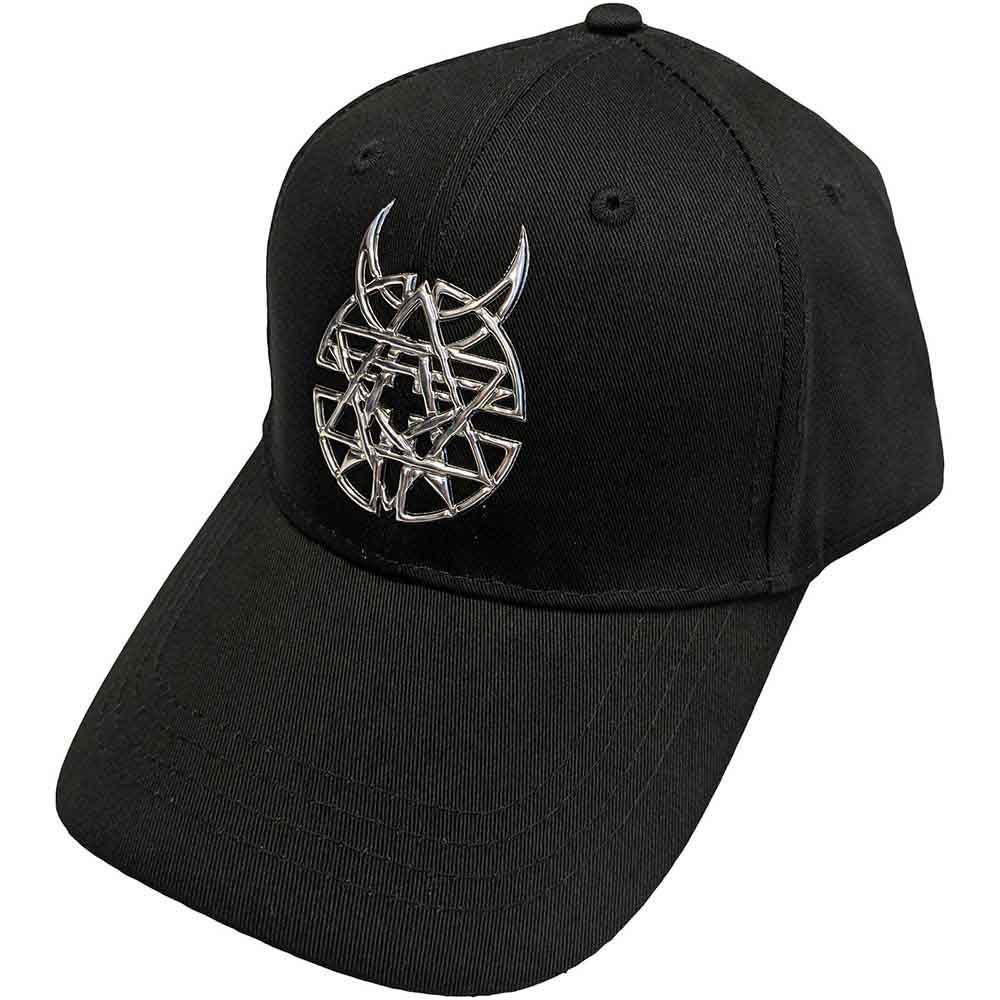 Disturbed Baseball Cap Icon Silver Band Logo Official Black Unisex Snapback Taglia unica