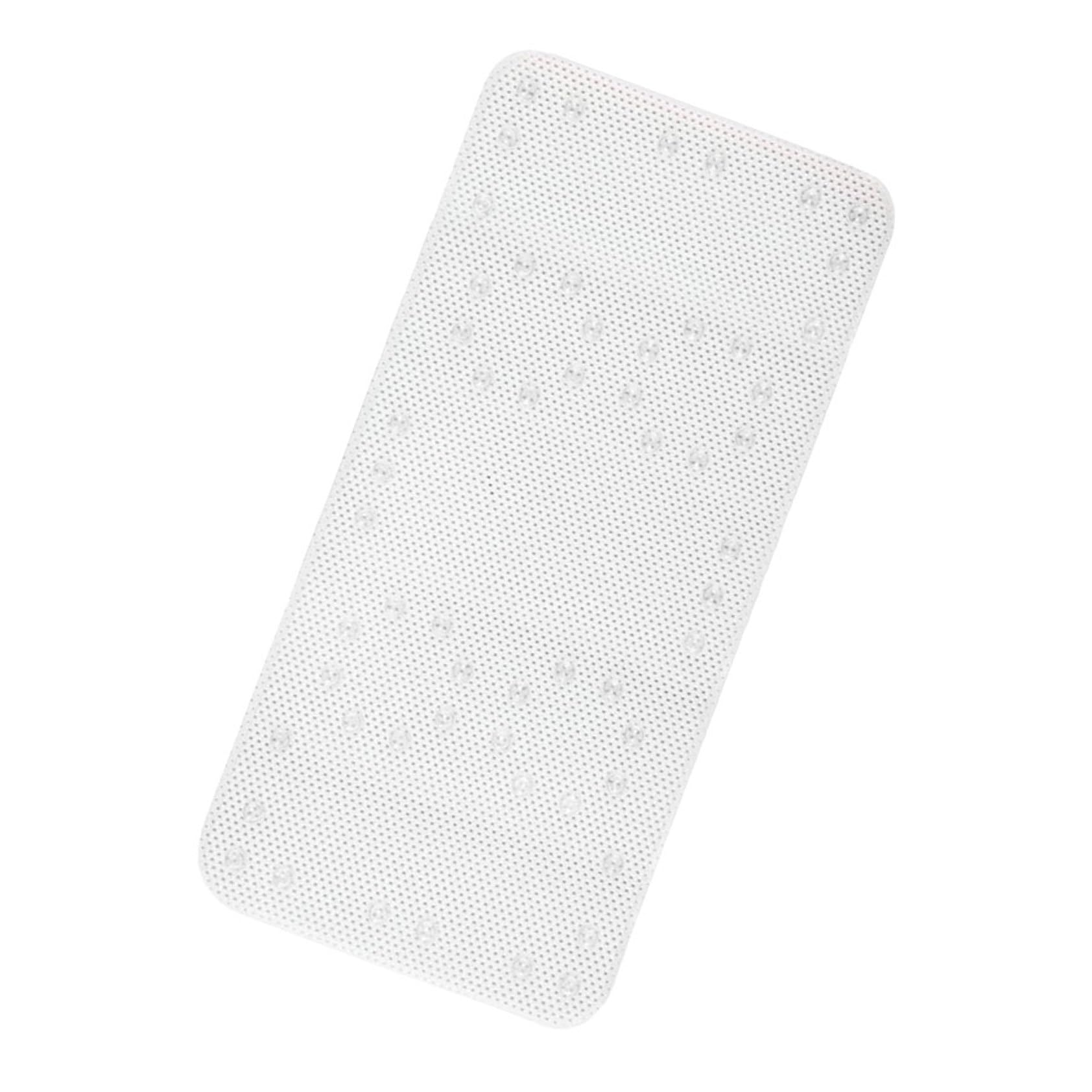 Alfombrilla antideslizante para bañera en color blanco, alfombra de baño de PVC con ventosas