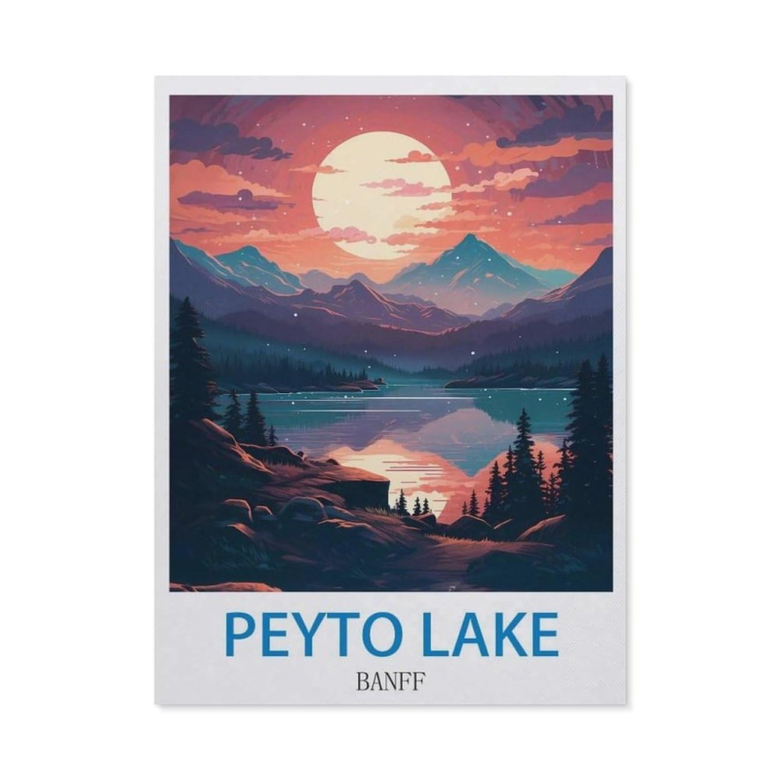 BEAYODKP 5D Diamond Painting Kits，Peyto Lake Banff（30x40cm）