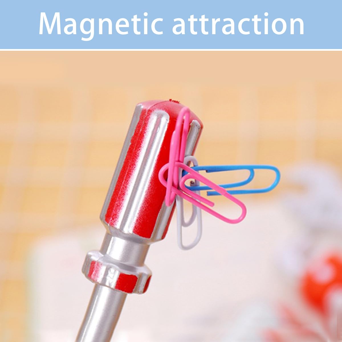 6 Pcs Novelty Tool Pens Set, Funny Cute Ballpoint Pen, Hardware Hand Tool Shape Pens - Image 4