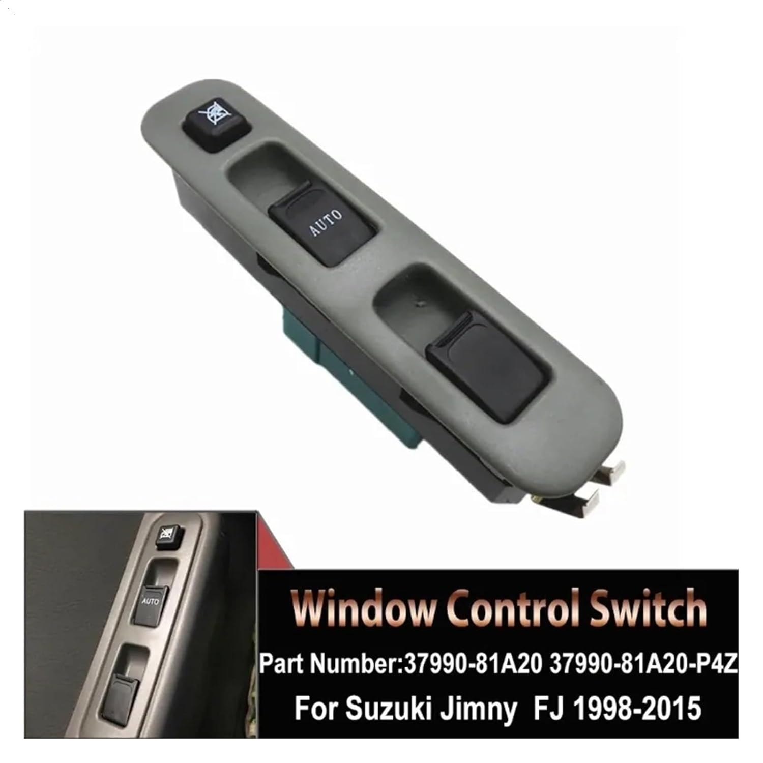 Master Power Window Switch Lifter Control Regulator Compatible with Suzuki Jimny FJ 1.3 16V 1998-2015 Compatible with Suzuki Carry Kasten 37990-81A20