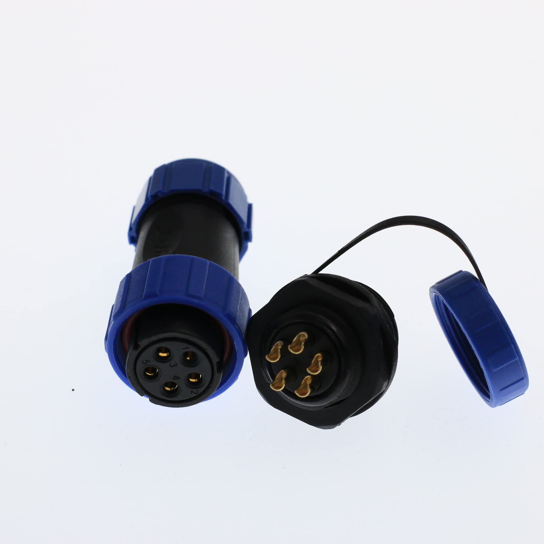 ZBLZGP HE21 5 Pin Connector 30A 8-12mm Cable IP68 Waterproof Connector Plug Female Socket Male Aviation Circular Industrial Panel Mount - Image 2