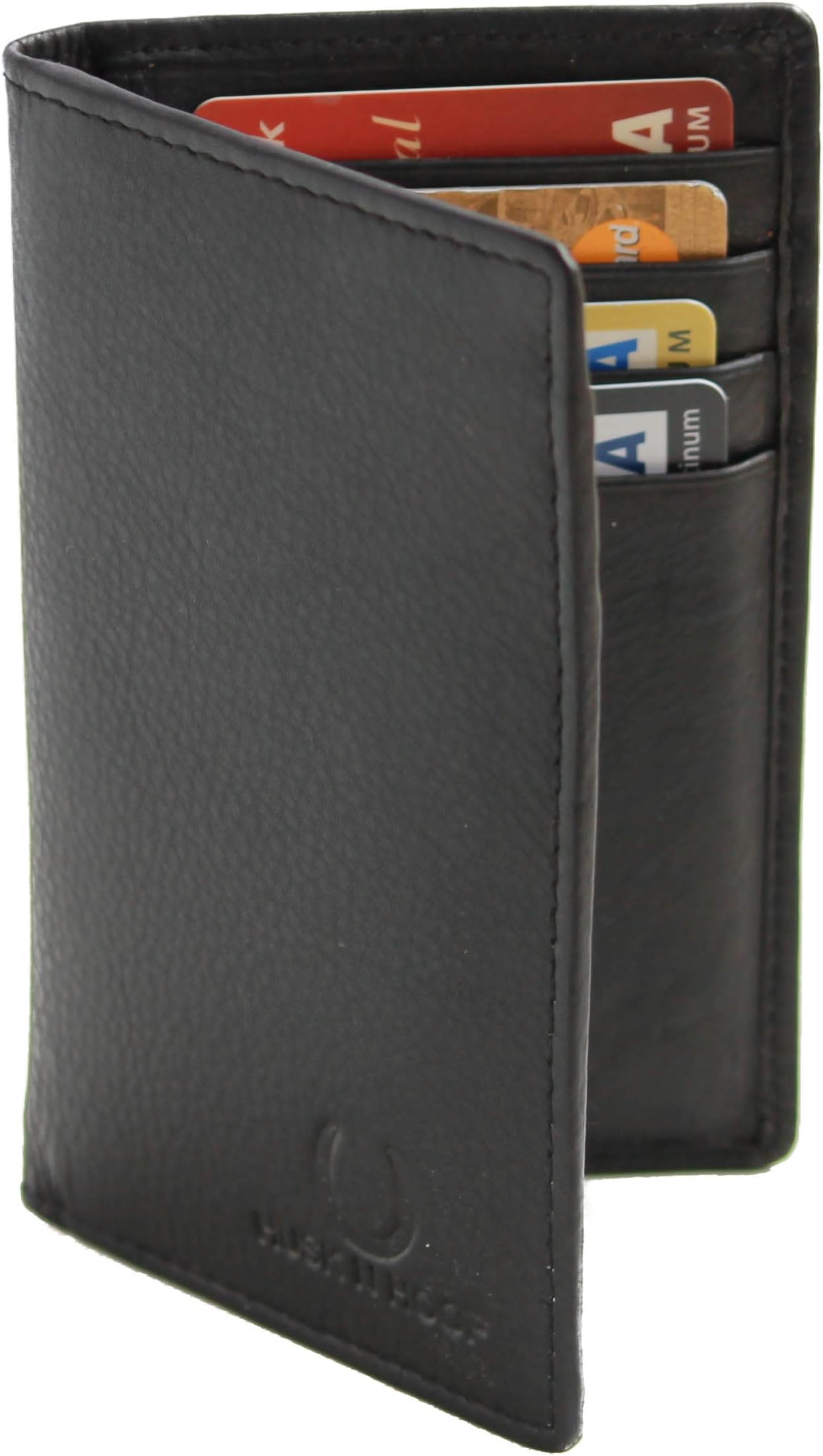 RFID Protected Leather Credit Card Holder Wallet for Man Women | Card Holder for Men Woman | Napa Black