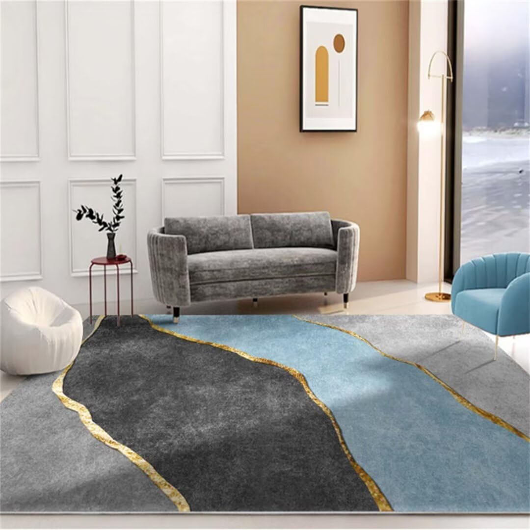 Tapis de chambre garçon bleu idéal pour créer un espace de jeu confortable et moderne