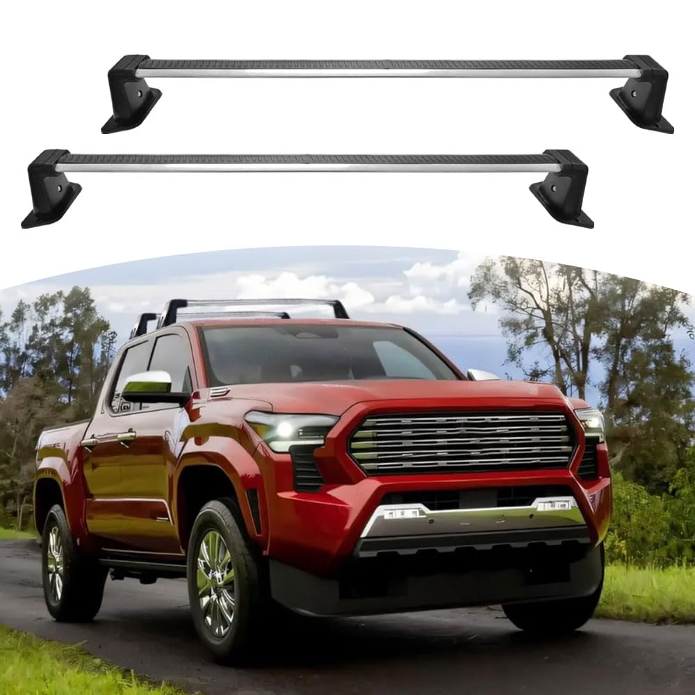 Roof Rack Cross Bars Fit for Toyota Tacoma 2024 2025 Heavy Duty Aluminum Crossbar Crossbars Luggage Racks Rail Rooftop Carrier Canoe Kayak Bike Cargo