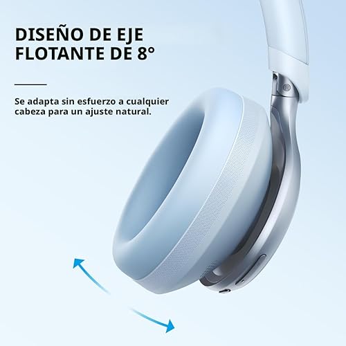 Miniatura 4 de Soundcore by Anker, Space One, auriculares con cancelación activa de ruido, reducción de voz 2 veces más fuerte, tiempo de reproducción ANC de 40
