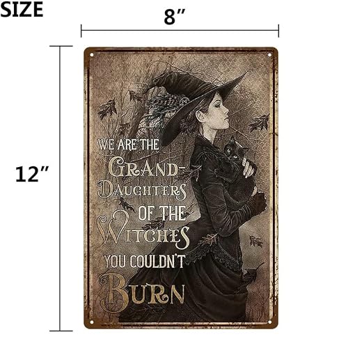 We Are The Grand - Daughters Of The Witches Vintage Metal Tin Sign Witch Wall Decor Plaque Iron Painting For Bar Pub Man Cave Home Decor 8X12 Inch #TOP1