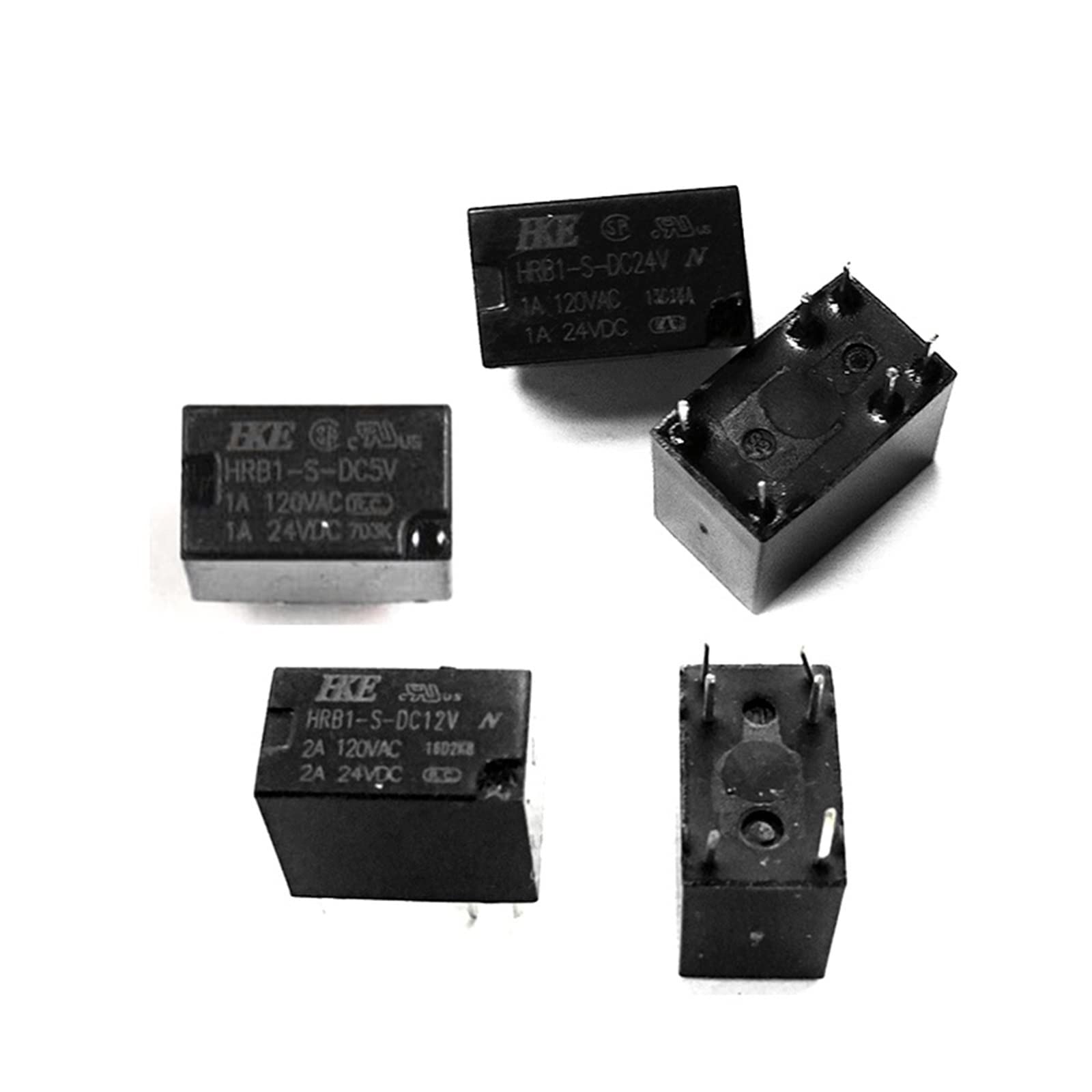 AQHYEBNSR 100Pcs Relay DIP6 HRB1-S- DC5V DC12V DC24V 2A 5V 12V 24V(HRB1-S-DC12V 6p)
