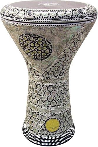 Miniatura 56 de ¡Nuevo! Gawharet El Fan Classic - Percusión de tambor Darbuka de nácar de 17 pulgadas (MIzar)
