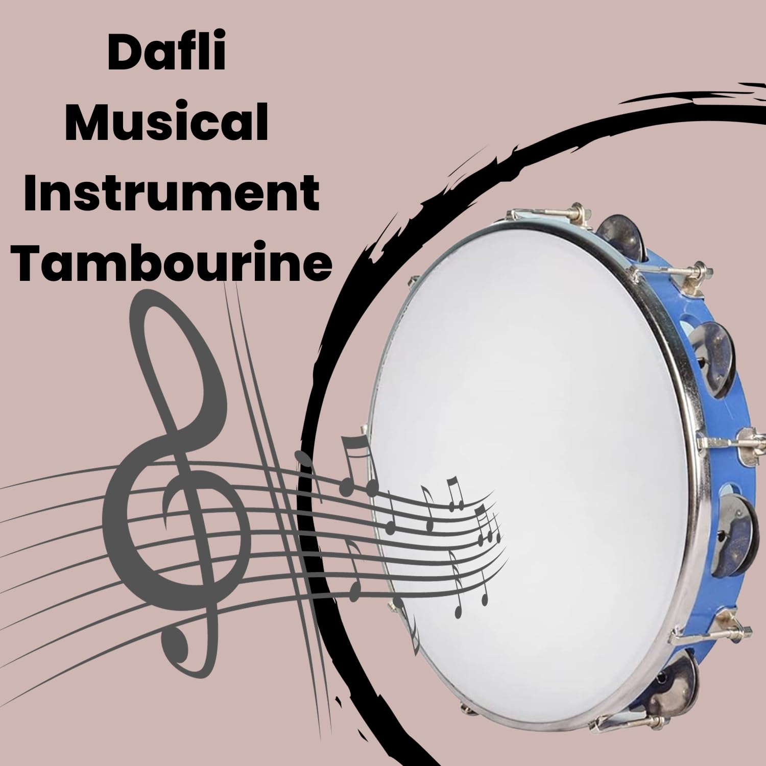 IMAGINEA 10 Inch Dafli for Bhajan, Kirtan, and Festivals – Traditional Plastic Frame Tambourine with Bells – Ideal for Prayer and Devotional Singing (Pack of 2) 2