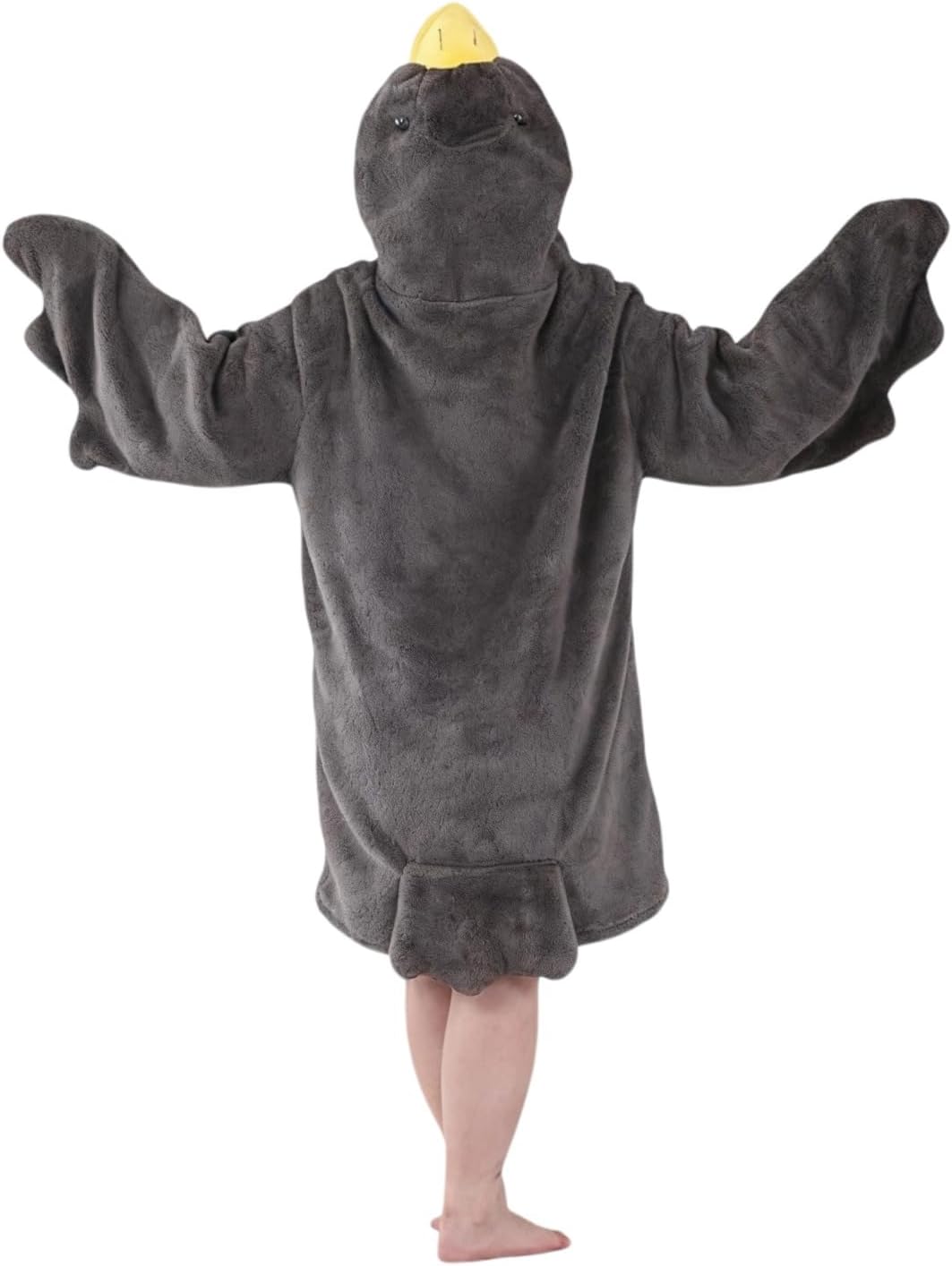Unisex Funny Animal Plush Robe – Cute Hooded Bathrobe for Adults, Soft Cozy Loungewear for Home or Gift