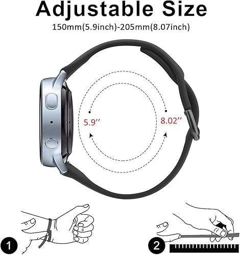 Miniatura 4 de Correas delgadas compatibles con Verizon Gizmo Watch 2 correas de repuesto para niños, correa deportiva de silicona suave transpirable para Verizon