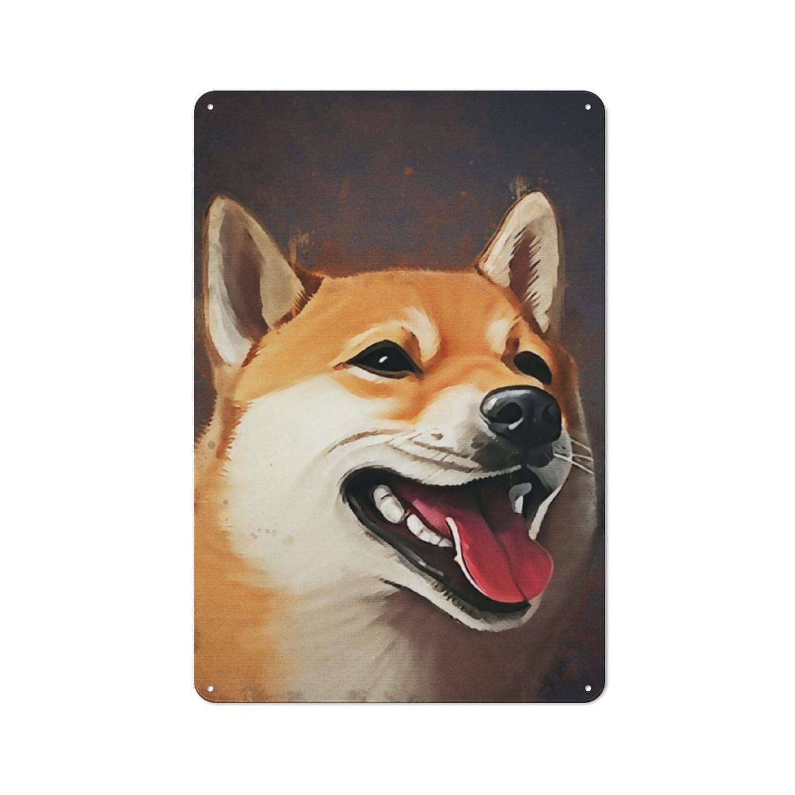Junmoney Doge Meme Retro Metal Plaque 30X20cm For Bar Or Restaurant, Suited To Restaurant Interior Fans