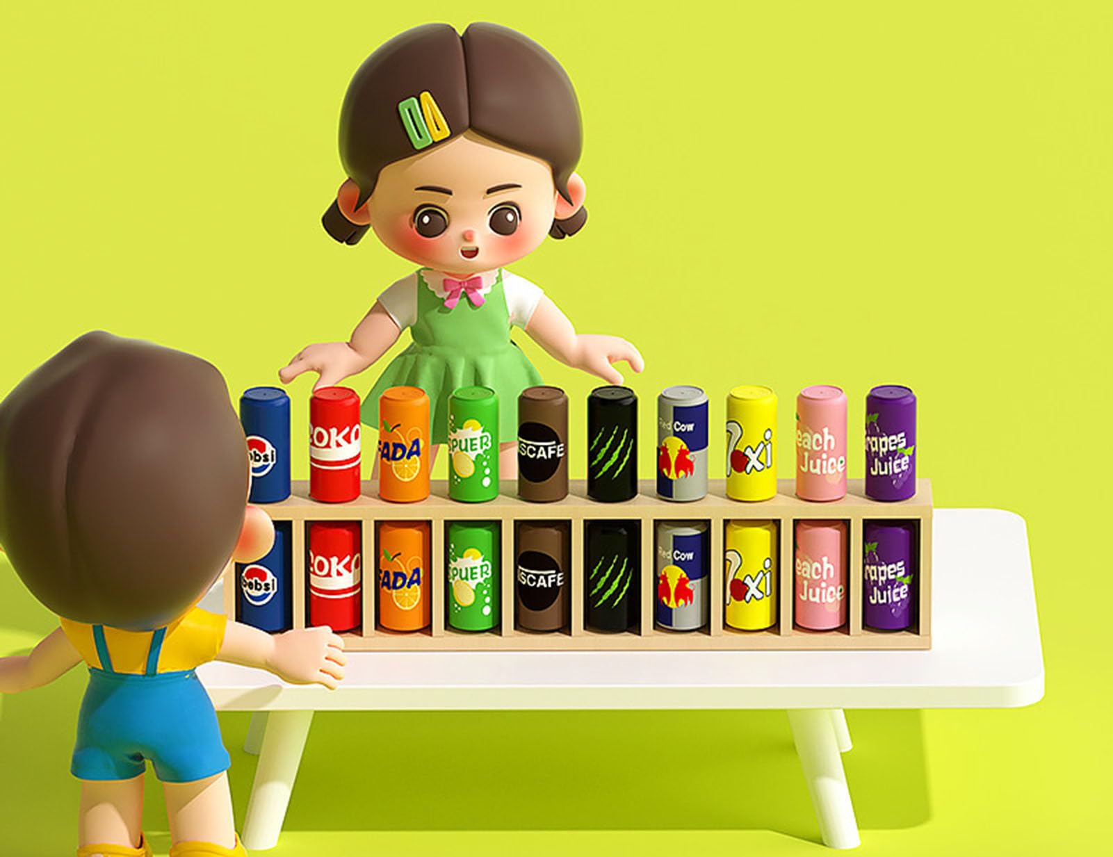 Juego de Correspondencia de Latas de Bebida de Madera, Juguete para Entrenamiento Cerebral