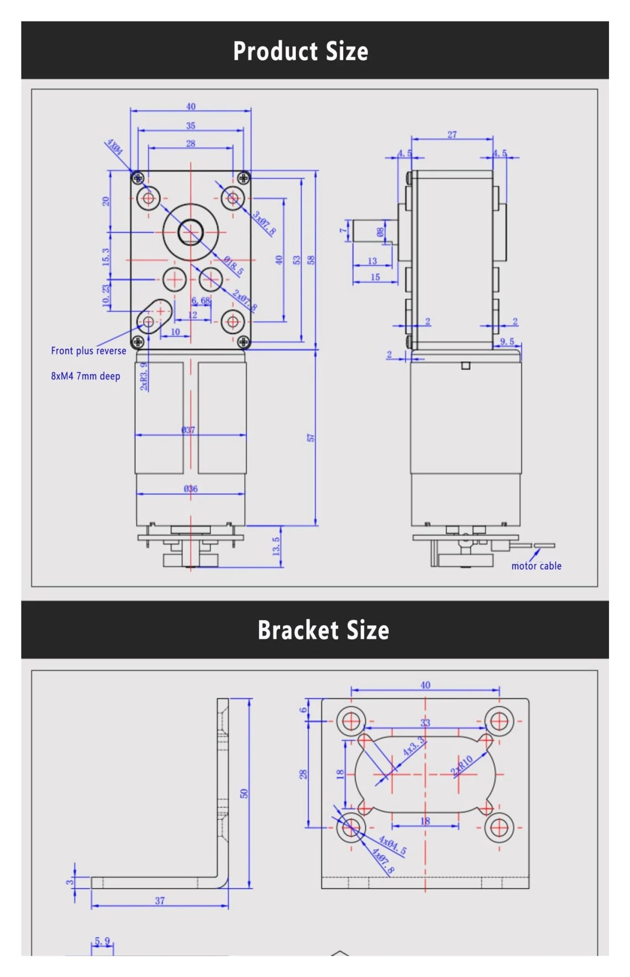 Planetengetriebe Untersetzungsgetriebe 12 V/24 V DC-Encoder-Schneckengetriebe-Schneckenmotor, Metallgetriebemotor mit einstellbarer Geschwindigkeit(160RPM,12V Motorand Bracket)