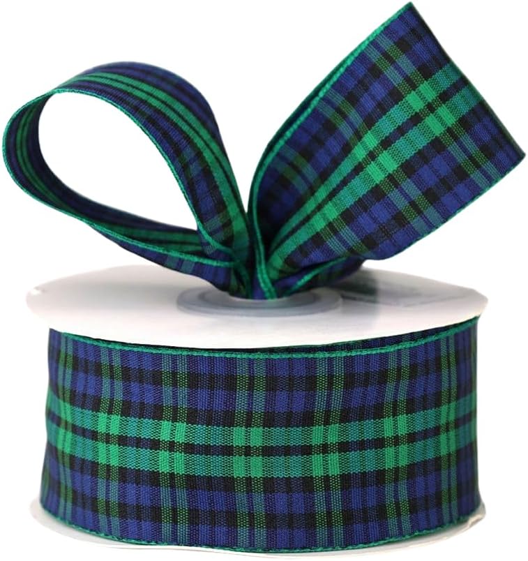 Ribbon Bazaar Classic Designer Plaids on Taffeta - B011 1" 100yd