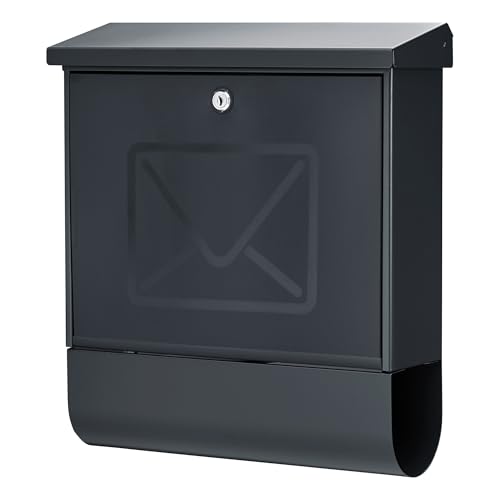 BURG-WÄCHTER Briefkasten mit Zeitungsfach ohne Namensschild, Verzinkter Stahl, Transluzente Tür, Einwurf-Format DIN C4, 2 Schlüssel, Lucenta 2700 ANT, Anthrazit (ähnlich RAL 7016) BURG-WÄCHTER Briefkasten mit Zeitungsfach ohne Namensschild, Verzinkter Stahl, Transluzente Tür, Einwurf-Format DIN C4, 2 Schlüssel, Lucenta 2700 ANT, Anthrazit (ähnlich RAL 7016)