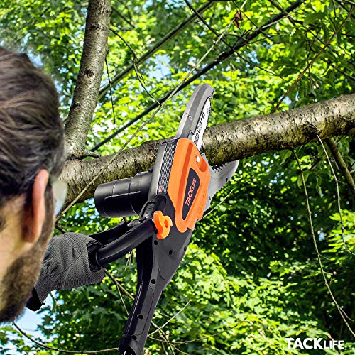 TACKLIFE Electric Chainsaw, 5 Amp 8-Inch JawSaw Chainsaw, 8.4 m/s Chain Speed, No Installation Required, Self-Lubrication, Oregon Chain