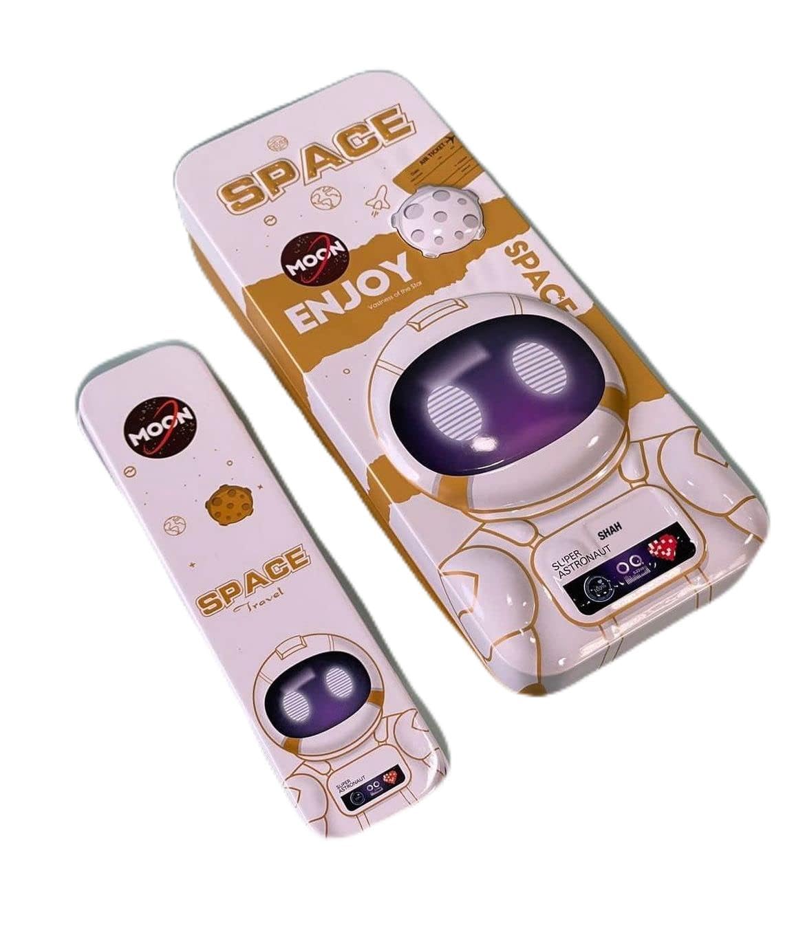 Le Delite Outer Space Astronaut Pencil Box Double Layer Big Size with Small Mini Compass Box/Space Theme Party Return Gift for Kids Girls, Boys/Stylish School Stationery case (B0C1M4KHGK) Amazon Price History, Amazon Price Tracker