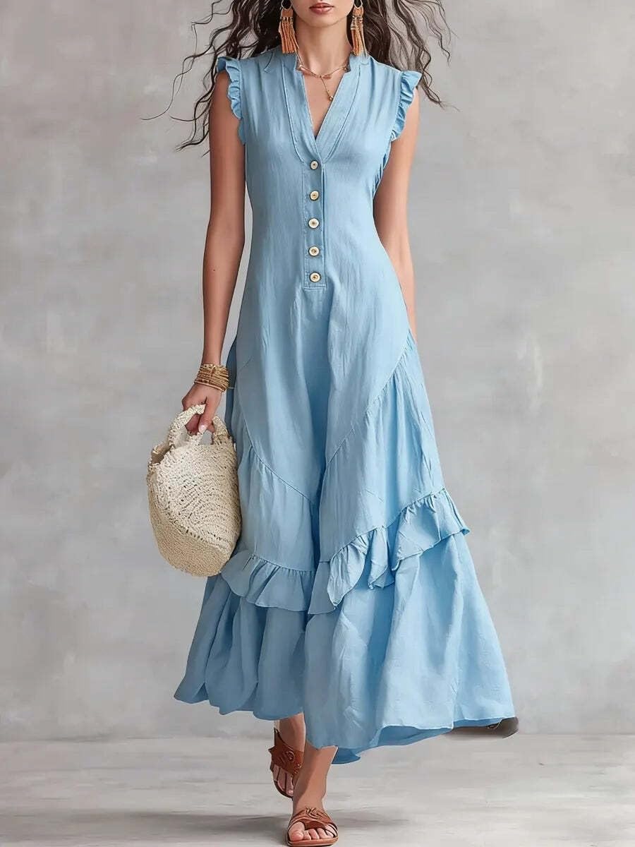Abito da donna estivo elegante senza maniche