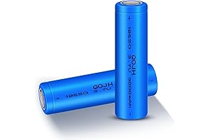 2 Pack Flat 18650 Rechargeable Battery - 3000mAh
